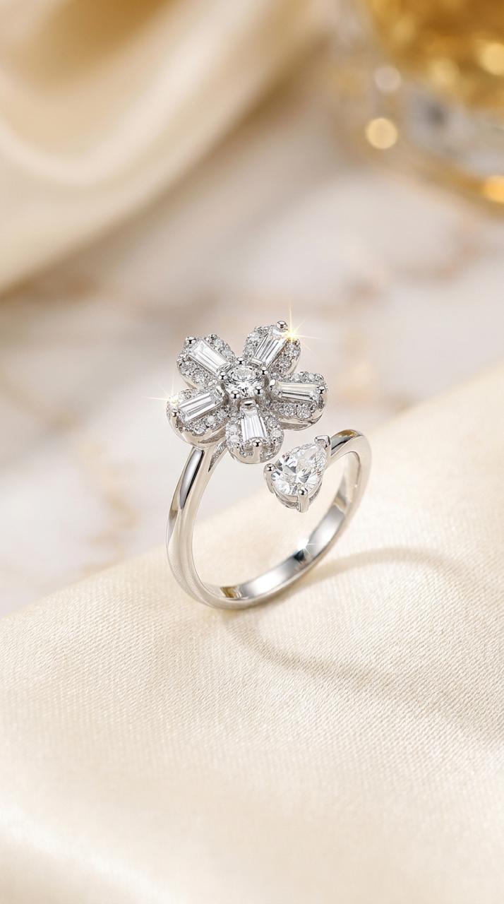 Petal Whisper Ring - Adjustable - HYZORA