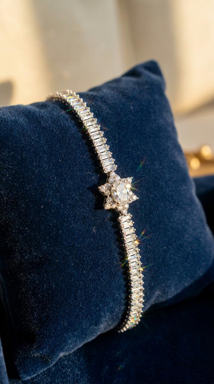 Moonlit Grace Bracelet ( Silver ) - HYZORA