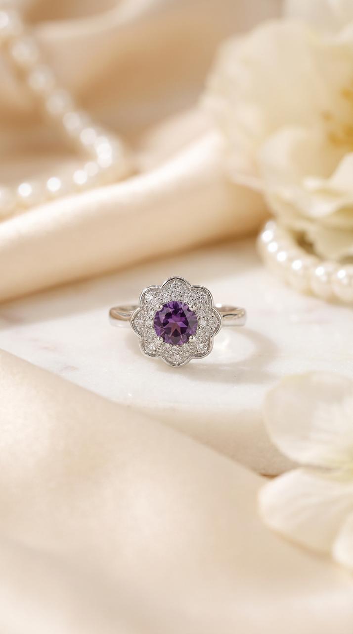 Majestic Violet Ring - Adjustable - HYZORA