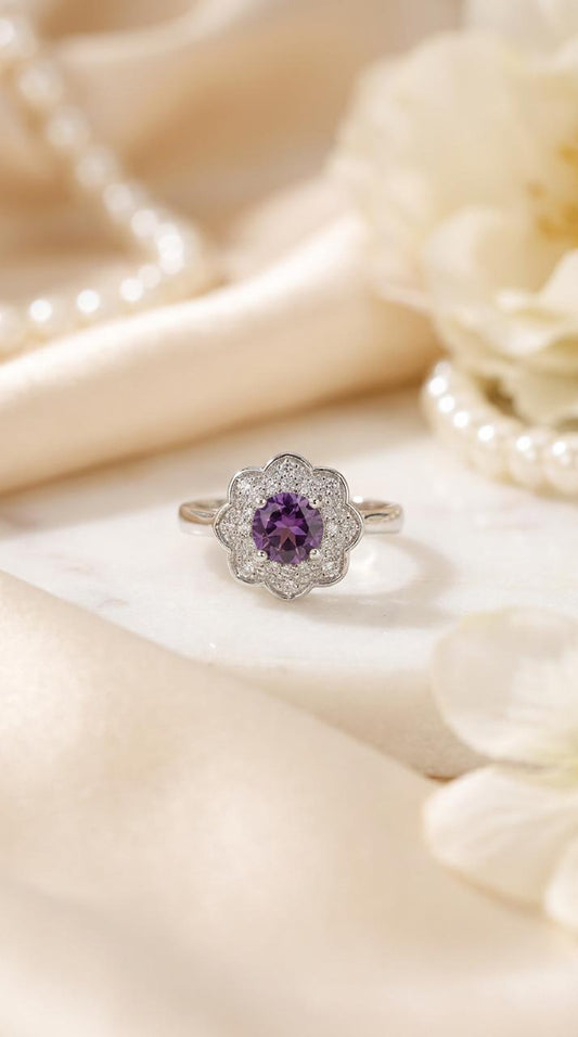 Majestic Violet Ring - Adjustable - HYZORA