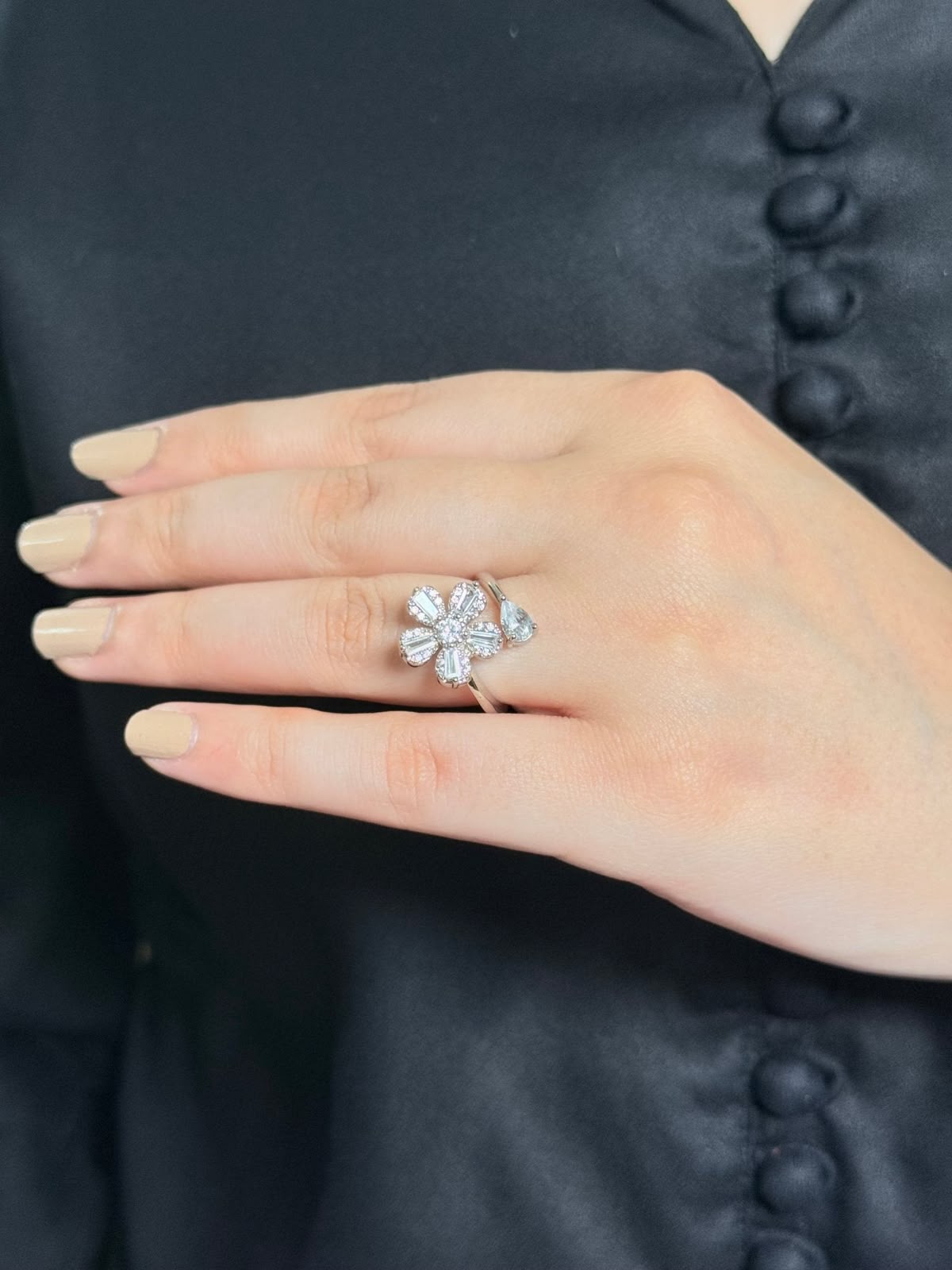Petal Whisper Ring - Adjustable