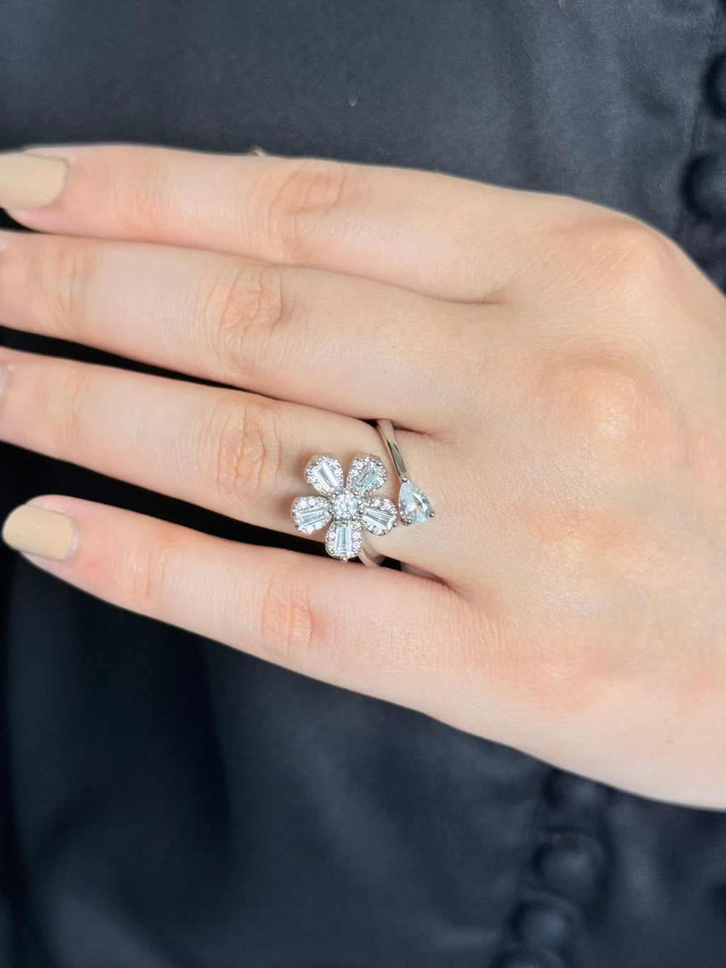 Petal Whisper Ring - Adjustable
