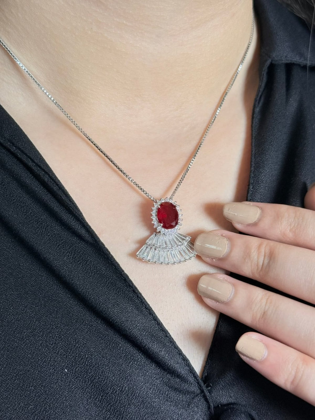Ruby Flame Necklace