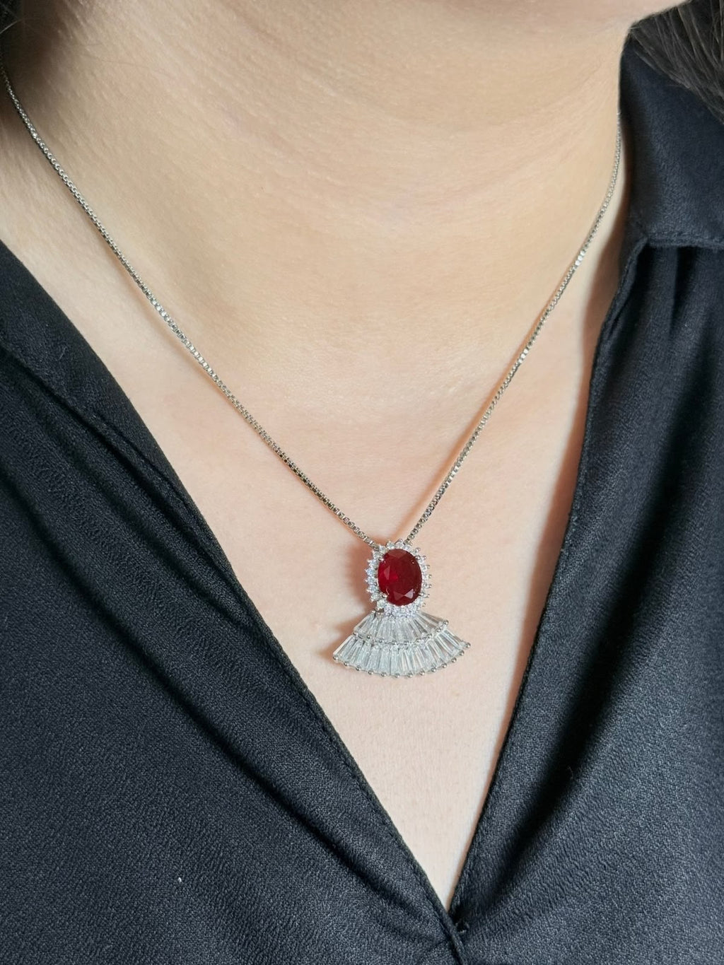 Ruby Flame Necklace