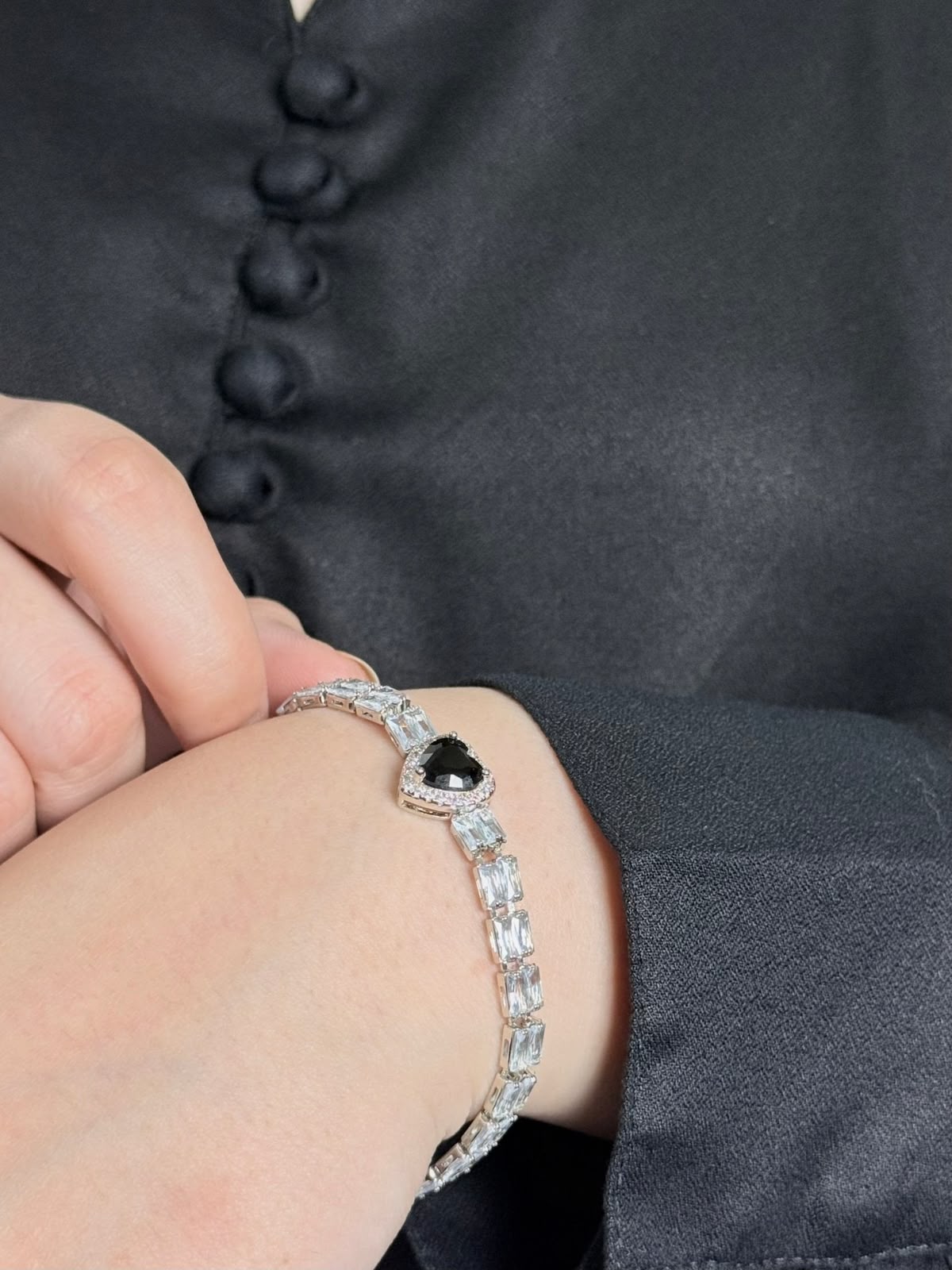 Midnight Heart Bracelet