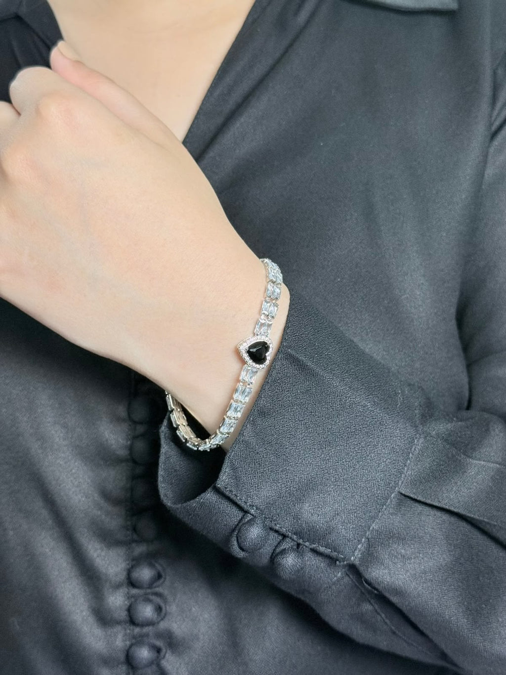 Midnight Heart Bracelet