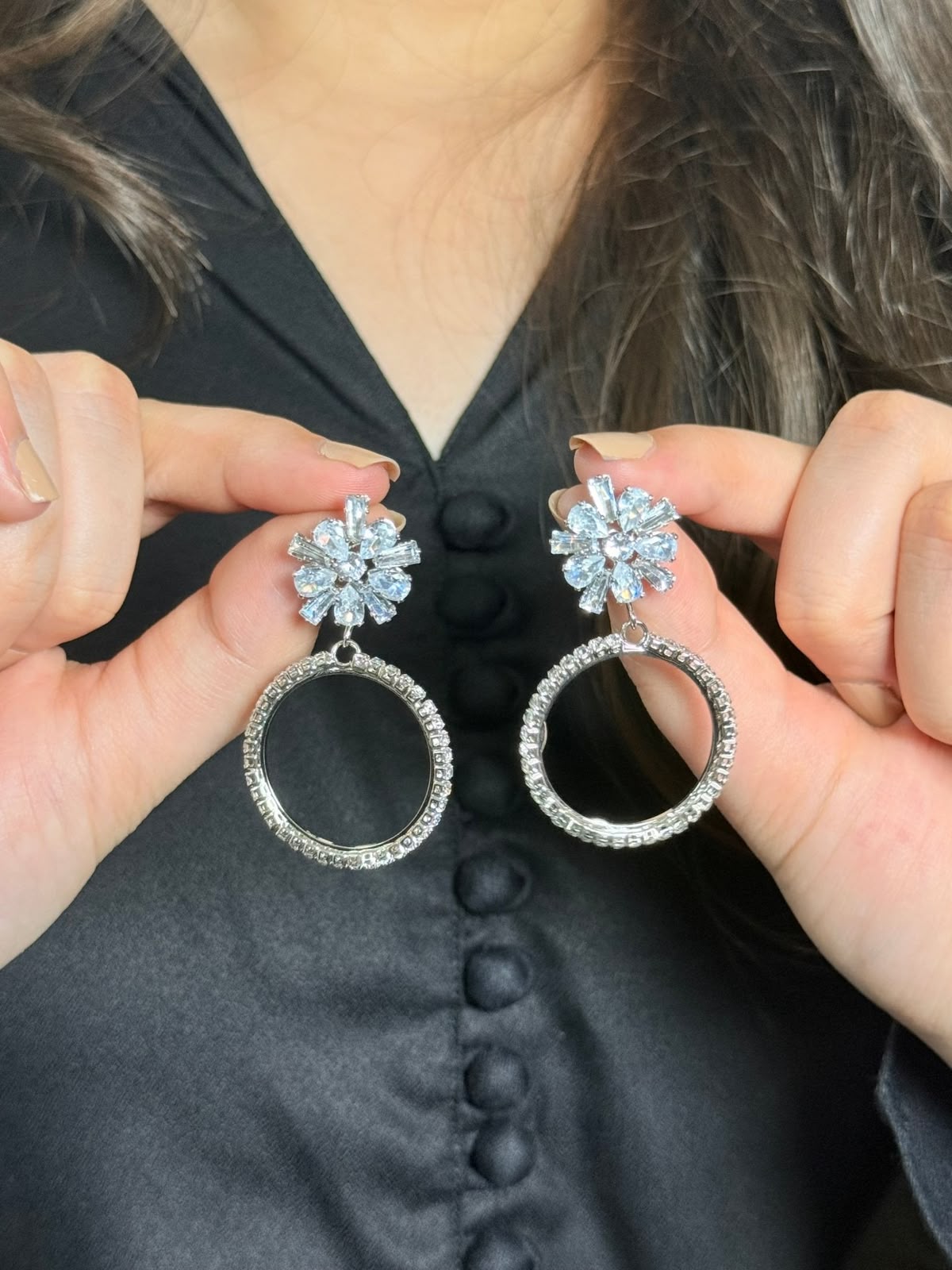 Twilight Ensemble Earrings ( Silver )