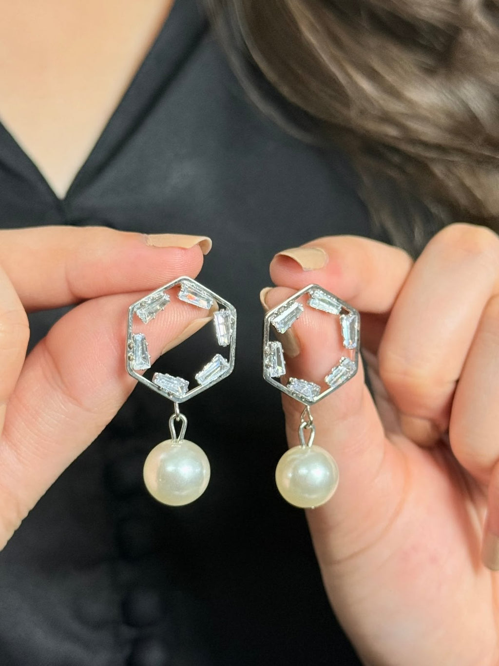Cosmic Whisper Earrings ( Silver )