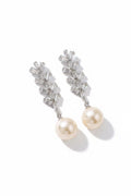 Crystal Orchard Earrings ( Silver )