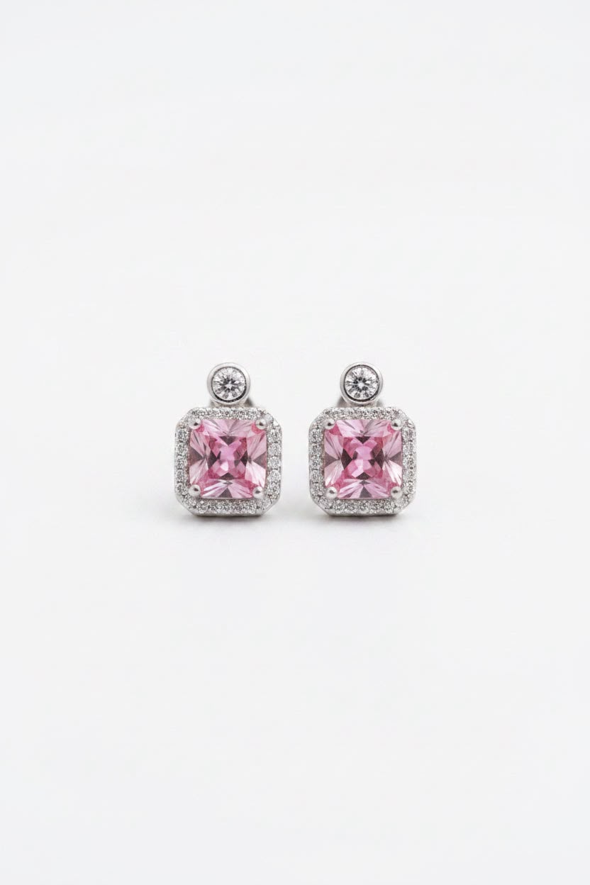 Pink Prism Stud Earrings