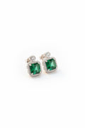 Emerald Prism Stud Earrings