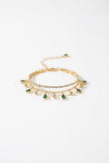Emerald Cascade Anklet