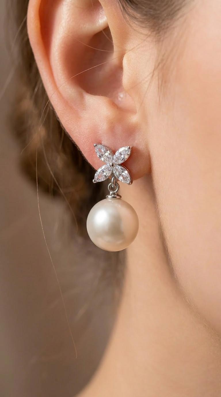Pearl Blossom Earrings - HYZORA
