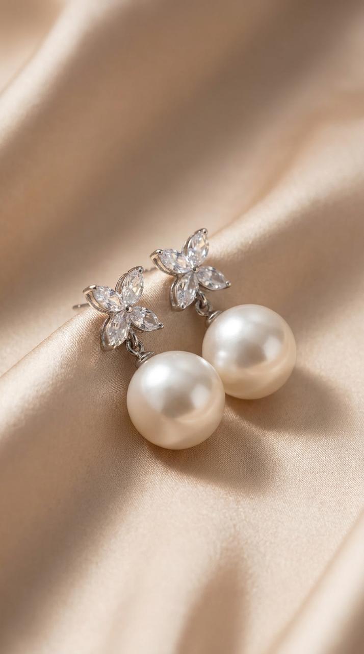 Pearl Blossom Earrings - HYZORA