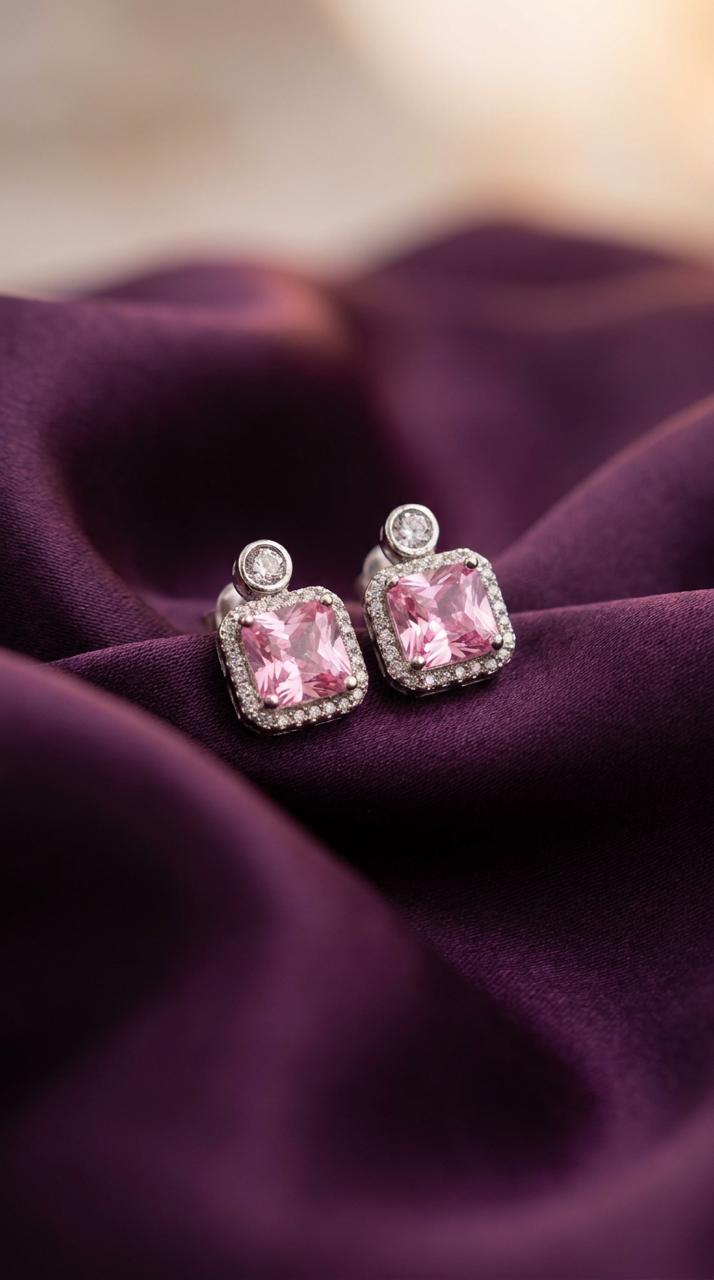 Pink Prism Studs - HYZORA